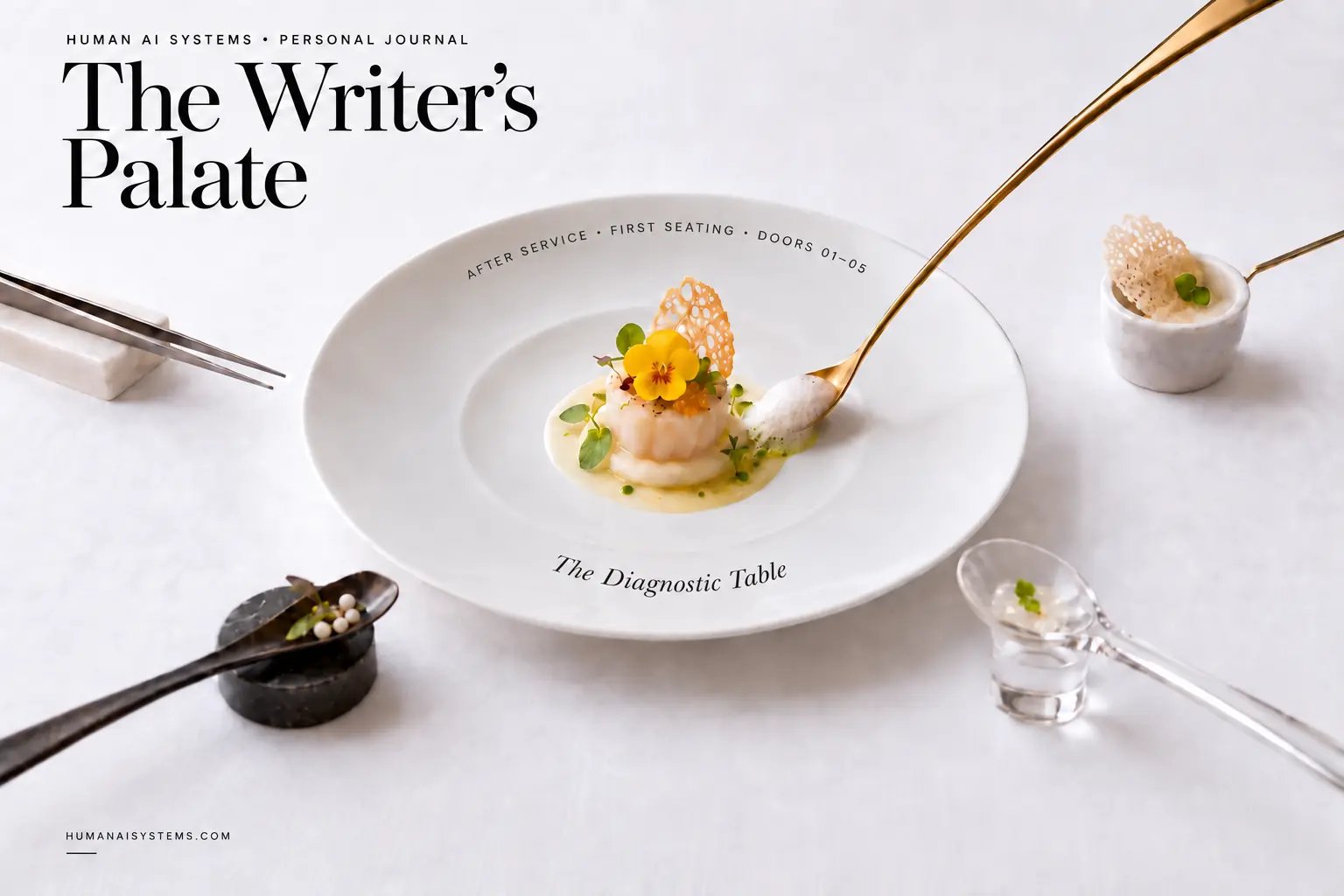 The Writer’s Palate After Service – Seating 1