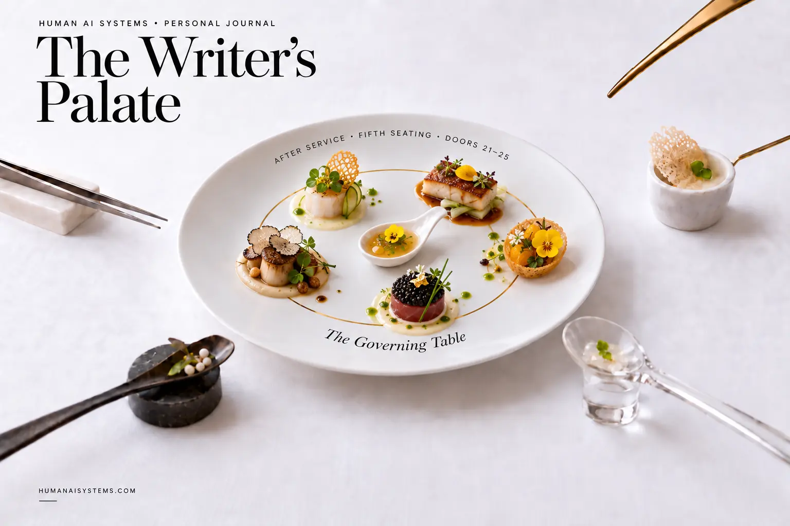 The Writer’s Palate After Service – Seating 5
